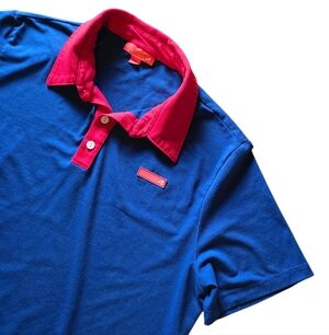 Redvanly Blue And Red Polo Size Large